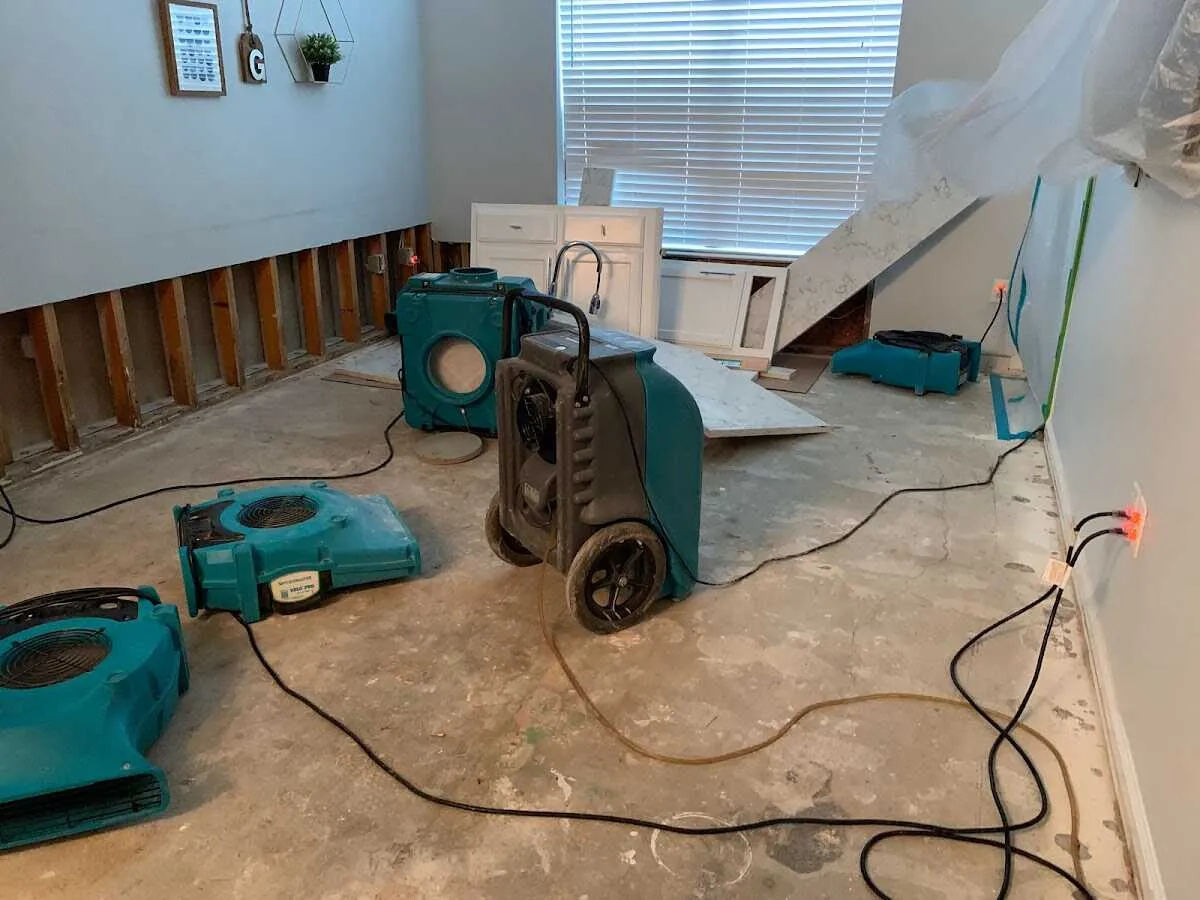 Dehumidifier in flood-cut room for Water Extraction & Removal in East Greenbush